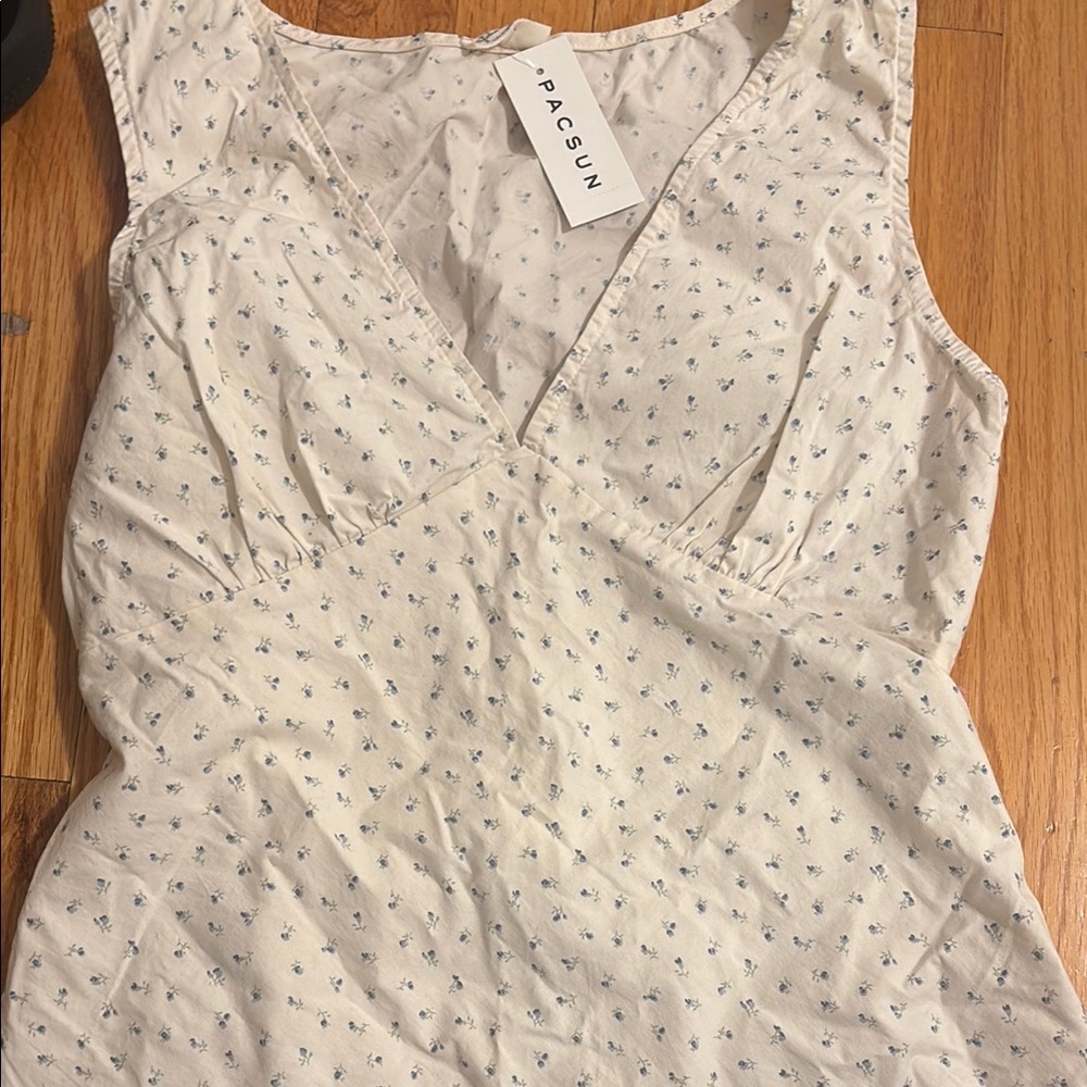 PacSun Cream Floral Women's Top